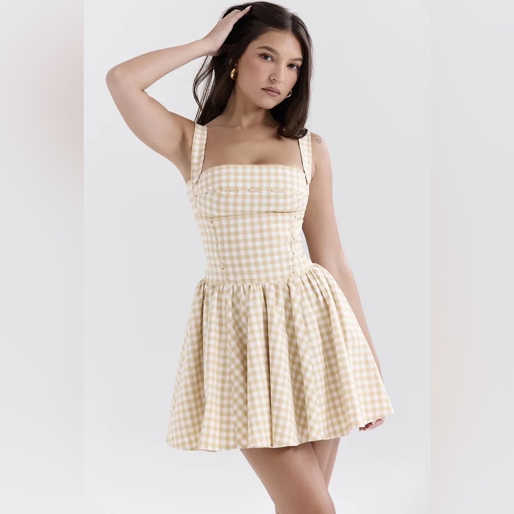 House of CB ISADORA
Gingerbread Gingham Mini Dress